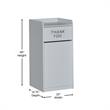 Pemberly Row Wood Tray Top Push Door Trash Receptacle in Gray