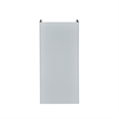 Pemberly Row Wood Tray Top Push Door Trash Receptacle in Gray