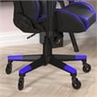 Pemberly Row Office Gaming Chair with Roller Wheels and Reclining Back in Blue