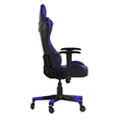 Pemberly Row Office Gaming Chair with Roller Wheels and Reclining Back in Blue