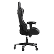 Pemberly Row Office Gaming Chair with Roller Wheels and Reclining Back in Gray