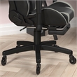 Pemberly Row Gaming Chair with Roller Wheels Reclining Arms and Footrest in Gray