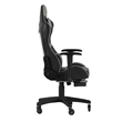 Pemberly Row Gaming Chair with Roller Wheels Reclining Arms and Footrest in Gray