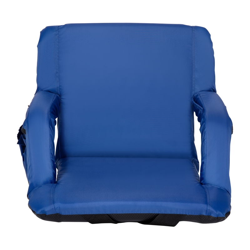 Pemberly Row 2 Pack Reclining Backpack Padded Stadium Chairs with Armrests