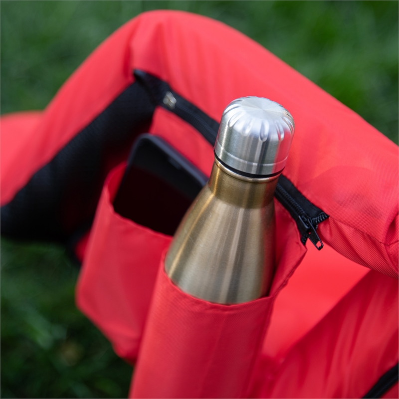 Pemberly Row Foldable Reclining Heated Stadium Chair with Backpack Straps