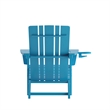Pemberly Row All-Weather Adirondack Chair with Swiveling Cupholder in Blue