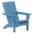 Pemberly Row All-Weather Adirondack Chair with Swiveling Cupholder in Blue
