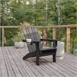 Pemberly Row All-Weather Adirondack Chair with Swiveling Cupholder in Gray