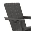 Pemberly Row All-Weather Adirondack Chair with Swiveling Cupholder in Gray