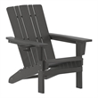 Pemberly Row All-Weather Adirondack Chair with Swiveling Cupholder in Gray