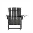Pemberly Row All-Weather Adirondack Chair with Swiveling Cupholder in Gray
