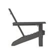 Pemberly Row All-Weather Adirondack Chair with Swiveling Cupholder in Gray