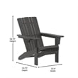 Pemberly Row All-Weather Adirondack Chair with Swiveling Cupholder in Gray