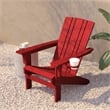 Pemberly Row All-Weather Adirondack Chair with Swiveling Cupholder in Red