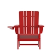 Pemberly Row All-Weather Adirondack Chair with Swiveling Cupholder in Red
