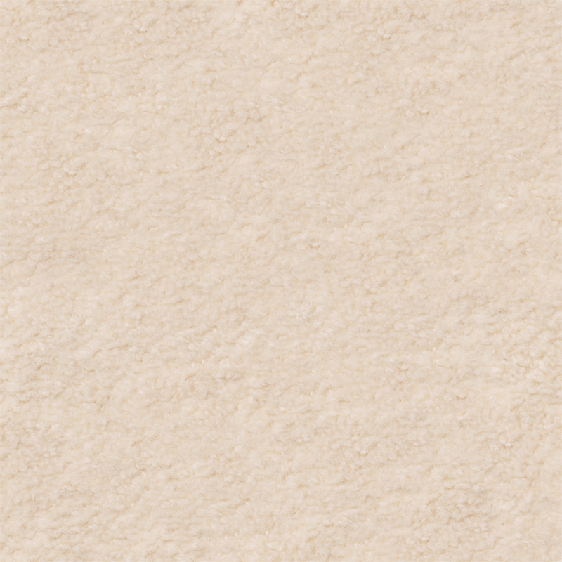 Pemberly Row Kids Armless Faux Shearling Chair with Beechwood Legs in Off White