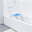 Pemberly Row Padded Shower Stool with Adjustable Height and Non-Slip Feet