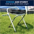 Pemberly Row Folding Travel Commode with Cushioned Seat and Non-Slip Feet