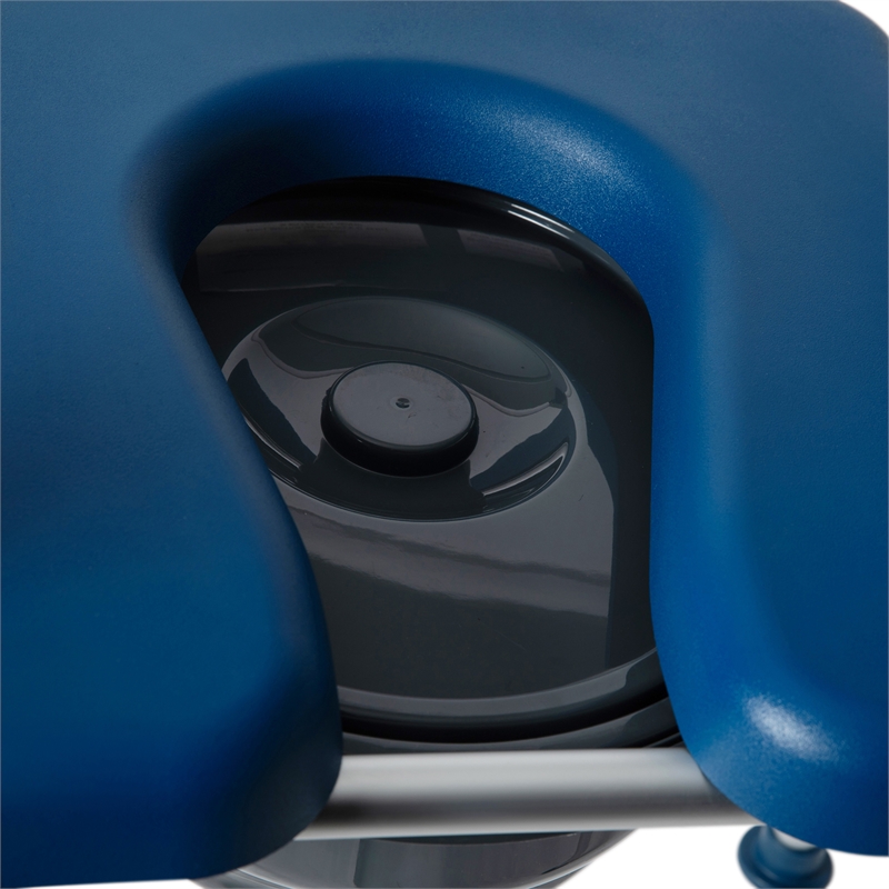 Pemberly Row Height Adjustable Heavy Duty Commode and Shower Chair in Blue