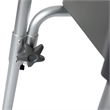 Pemberly Row Height Adjustable Heavy Duty Commode and Shower Chair in Gray