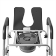 Pemberly Row Height Adjustable Heavy Duty Commode and Shower Chair in Gray
