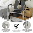 Pemberly Row Height Adjustable Heavy Duty Commode and Shower Chair in Gray