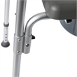 Pemberly Row Height Adjustable Heavy Duty Commode and Shower Chair in Gray