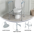 Pemberly Row Adjustable Toilet Safety Rail with Padded Handles and Steel Frame