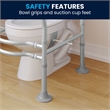 Pemberly Row Adjustable Toilet Safety Rail with Padded Handles and Steel Frame