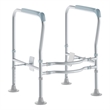 Pemberly Row Adjustable Toilet Safety Rail with Padded Handles and Steel Frame