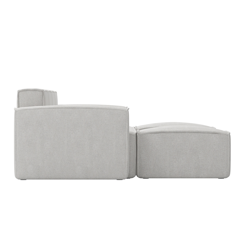 Pemberly Row 6 Piece Modular Sectional Sofa with 2 Ottomans in Cream