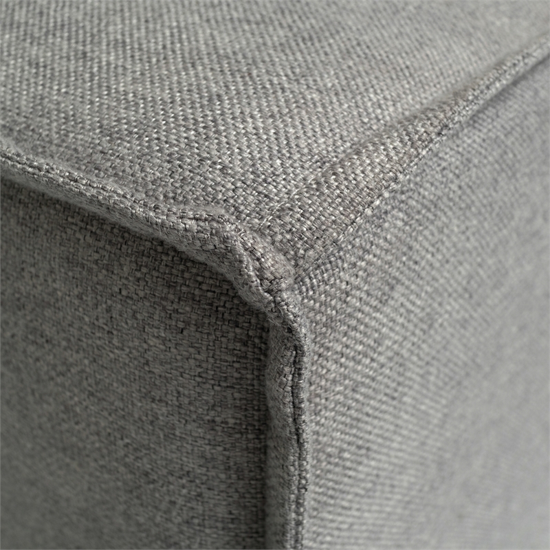 Pemberly Row 6 Piece Modular Sectional Sofa with 2 Ottomans in Gray