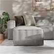 Pemberly Row 6 Piece Modular Sectional Sofa with 2 Ottomans in Gray