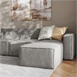 Pemberly Row 6 Piece Modular Sectional Sofa with 2 Ottomans in Gray