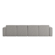 Pemberly Row 6 Piece Modular Sectional Sofa with 2 Ottomans in Gray