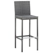 Pemberly Row 7 Piece Solid Acacia Wood Bar Set in Gray/Anthracite