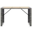 Pemberly Row 7 Piece Solid Acacia Wood Bar Set in Gray/Anthracite