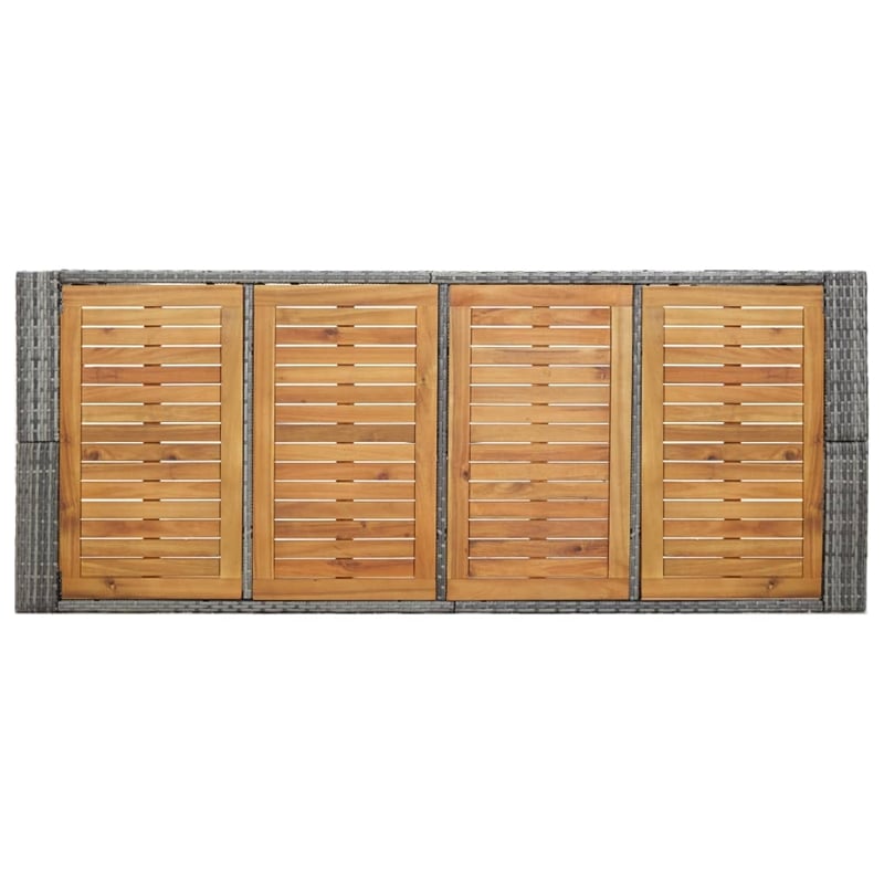 Pemberly Row 9 Piece Outdoor Patio Bar Set in Gray/Anthracite