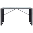 Pemberly Row 9 Piece Poly Rattan Outdoor Patio Bar Set in Black