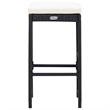 Pemberly Row 9 Piece Poly Rattan Outdoor Patio Bar Set in Black