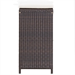 Pemberly Row 7 Piece Steel Outdoor Patio Bar Set in White/Brown/Cream