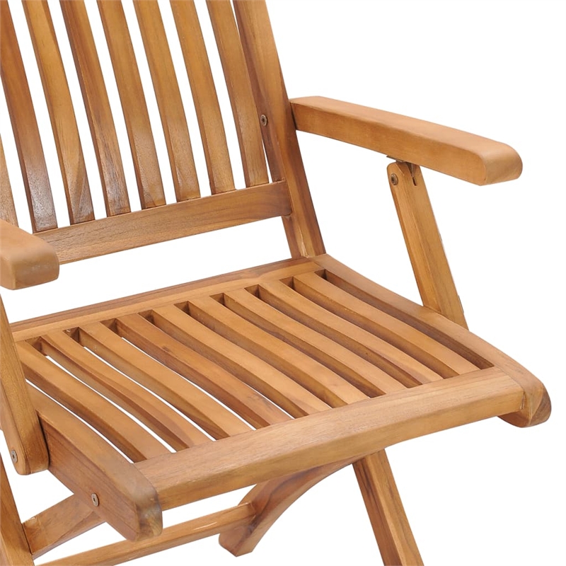 Pemberly Row 7 Piece Wood Large Outdoor Patio Furniture Set in Brown