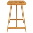 Pemberly Row 7 Piece Solid Acacia Wood Bar Set in Black/Cream