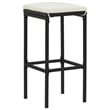 Pemberly Row 5 Piece Steel Outdoor Standard Patio Bar Set in Black