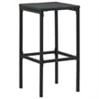 Pemberly Row 5 Piece Steel Outdoor Standard Patio Bar Set in Black