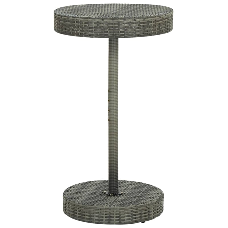 Pemberly Row 3 Piece Steel Small Outdoor Patio Bar Set in Gray
