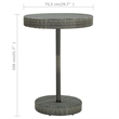 Pemberly Row 5 Piece Poly Rattan Small Outdoor Patio Bar Set in Gray