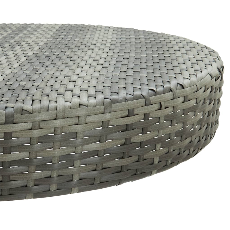 Pemberly Row 5 Piece Poly Rattan Small Outdoor Patio Bar Set in Gray