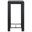 Pemberly Row 3 Piece Outdoor Patio Bar Set with Cushions in Black