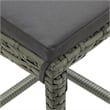 Pemberly Row 5 Piece Steel Outdoor Patio Bar Set with Cushions in Gray